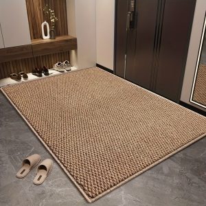 Bathroom Mat Made of Imitation Sisal, Suitable for Entryways, Designed to Resist Cat Scratches, Capable of Absorbing Water And Removing Mud And Sand, Features Anti-Slip Properties And Is Easy to Clean, Ideal for Use in Bathrooms, Doorways