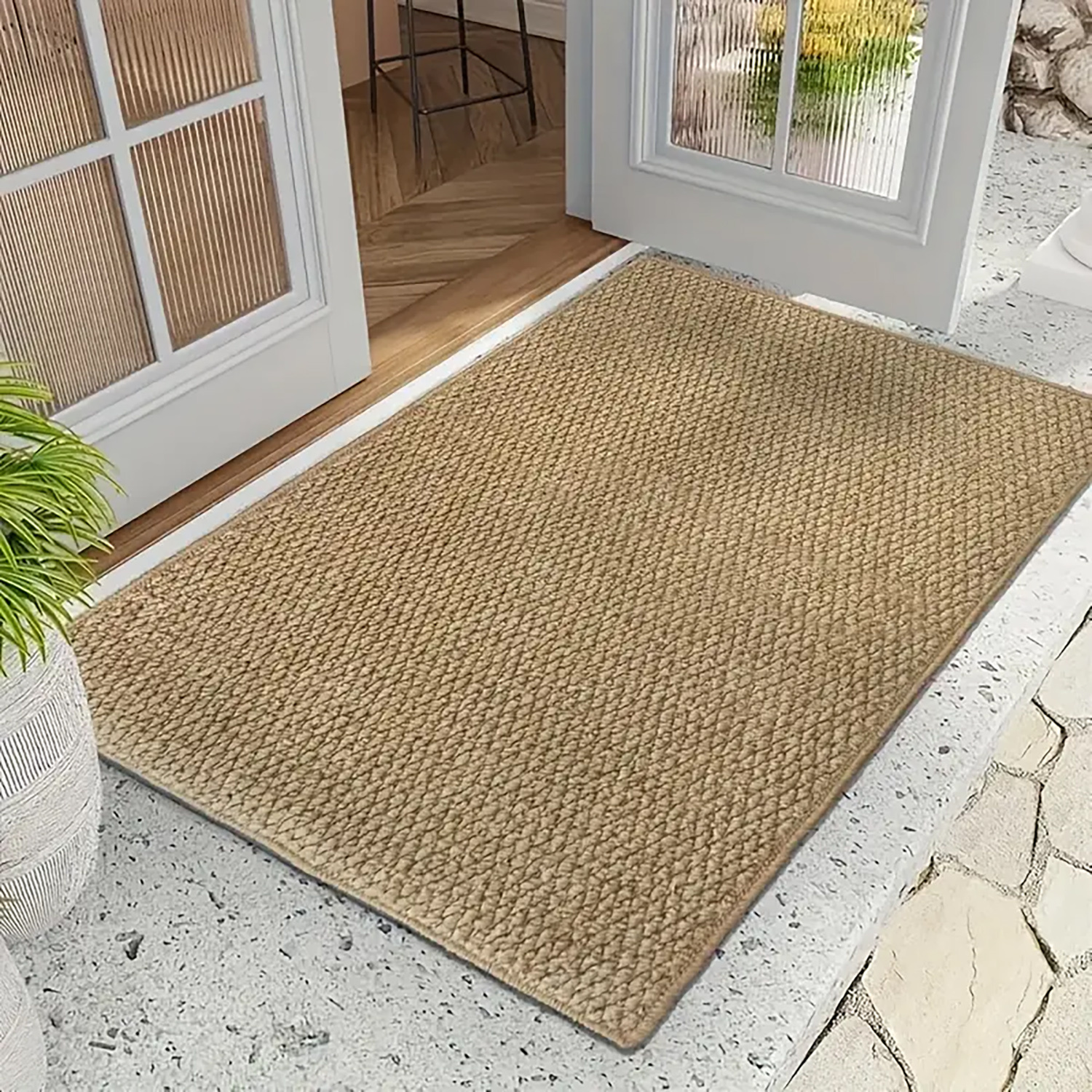 1pc, Pineapple Rope Imitation Jute Outdoor Square Mat, Pineapple Rope Woven Mat, RV Interior Mat, Tent Mat, Door Mat, Camping Mat, Suitable for Outdoor Camping, Hiking, Road Trip, Balcony Courtyard, Garden Backyard Lawn Pool, All Seasons Use - Image 12