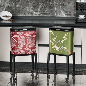 6.87gal Touch-Top Trash Can with Removable Lid, Contactless Waste Bin Suitable for Kitchen Bathroom Bedroom, High-Leg Pedal-Free Bin for Living Room Office, Odor-Resistant Large Capacity Covered Bucket, Easy Press-To-Open Keeps Hands Clean