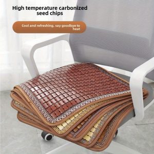 Bamboo Cooling Mat Cushion Chair Cushion Breathable Office Sitting Fart Cushion Summer Car Cooling Cushion Mahjong Bamboo Cushion Summer Cushion