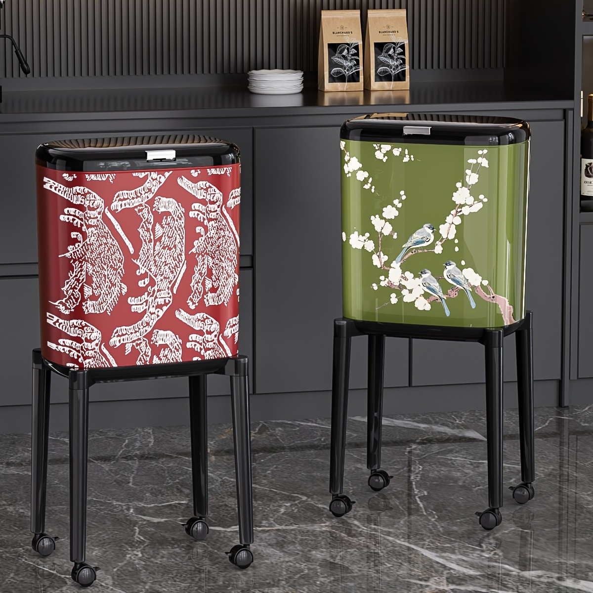 6.87gal Touch-Top Trash Can with Removable Lid, Contactless Waste Bin Suitable for Kitchen Bathroom Bedroom, High-Leg Pedal-Free Bin for Living Room Office, Odor-Resistant Large Capacity Covered Bucket, Easy Press-To-Open Keeps Hands Clean - Image 6
